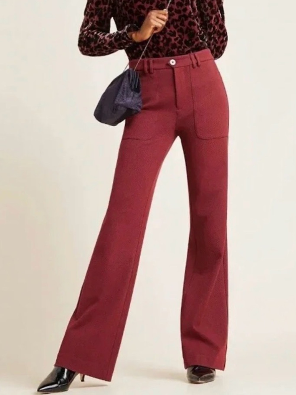 Anthropologie The Essential Bootcut Twill Trousers